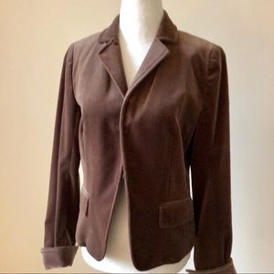 JCrew Ecole brown velvet jacket